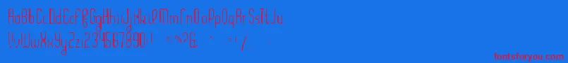 Kleptocracygaunt Font – Red Fonts on Blue Background