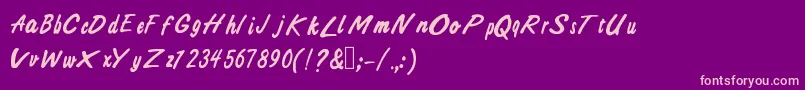 AliAir Font – Pink Fonts on Purple Background