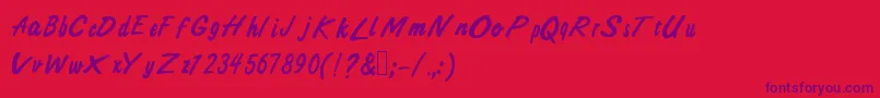 En savoir plus sur la police AliAir Police AliAir – polices violettes sur fond rouge