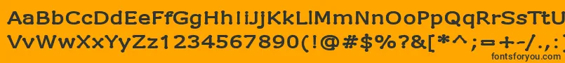 DrummonSemibold Font – Black Fonts on Orange Background