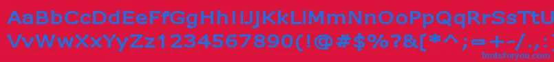 DrummonSemibold Font – Blue Fonts on Red Background