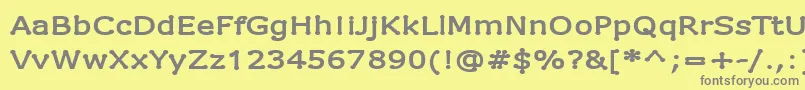 DrummonSemibold Font – Gray Fonts on Yellow Background