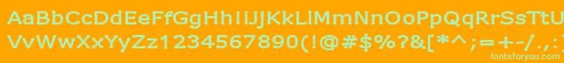 DrummonSemibold Font – Green Fonts on Orange Background