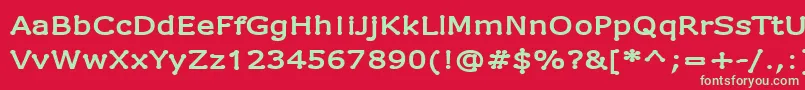 フォントDrummonSemibold – 赤い背景に緑の文字