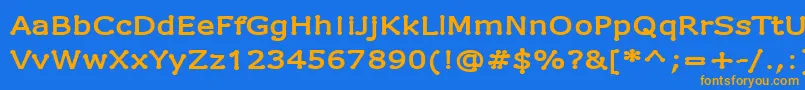 DrummonSemibold Font – Orange Fonts on Blue Background