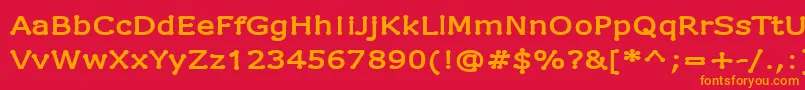 DrummonSemibold Font – Orange Fonts on Red Background