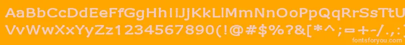 DrummonSemibold Font – Pink Fonts on Orange Background