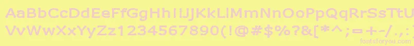 DrummonSemibold Font – Pink Fonts on Yellow Background