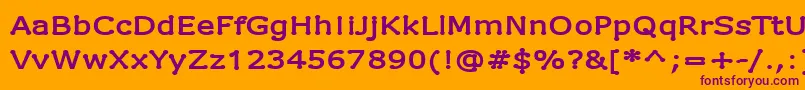 DrummonSemibold Font – Purple Fonts on Orange Background