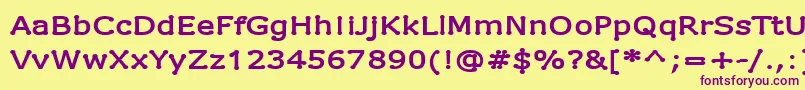 DrummonSemibold Font – Purple Fonts on Yellow Background