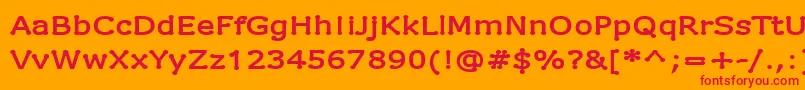 DrummonSemibold Font – Red Fonts on Orange Background
