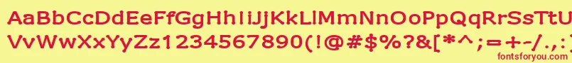 DrummonSemibold Font – Red Fonts on Yellow Background