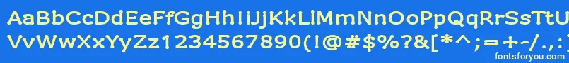 DrummonSemibold Font – Yellow Fonts on Blue Background