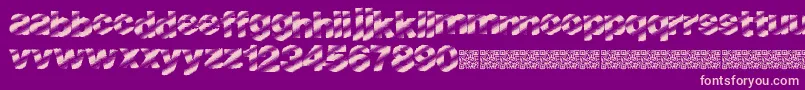 Bouldlight Font – Pink Fonts on Purple Background