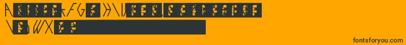 Exo Font – Black Fonts on Orange Background