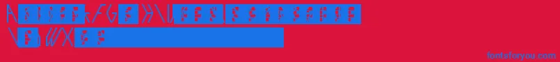 Exo Font – Blue Fonts on Red Background