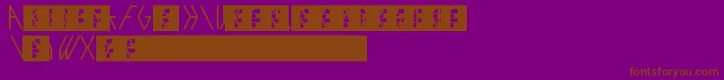 Exo-Schriftart – Braune Schriften auf violettem Hintergrund