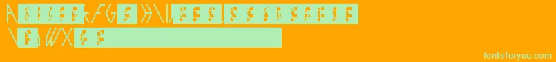 Exo Font – Green Fonts on Orange Background