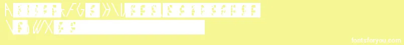 Exo Font – White Fonts on Yellow Background