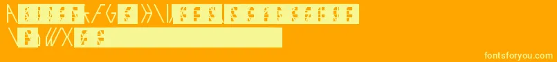 Exo-Schriftart – Gelbe Schriften auf orangefarbenem Hintergrund