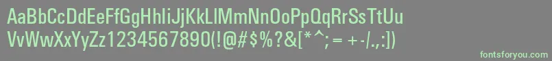 Шрифт Universcondc – зелёные шрифты на сером фоне