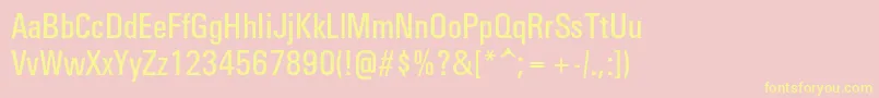 Universcondc Font – Yellow Fonts on Pink Background
