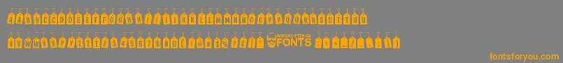 fuente WoodcutterTagsOnARope – Fuentes Naranjas Sobre Fondo Gris