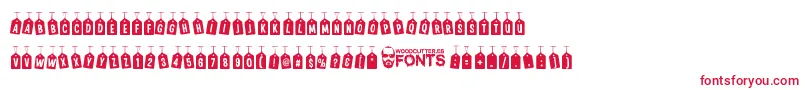 Шрифт WoodcutterTagsOnARope – красные шрифты