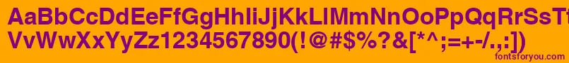 Aghcb Font – Purple Fonts on Orange Background