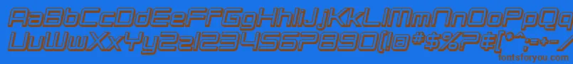 SfChromium24BoldOblique Font – Brown Fonts on Blue Background