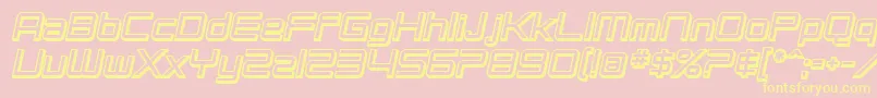 SfChromium24BoldOblique Font – Yellow Fonts on Pink Background