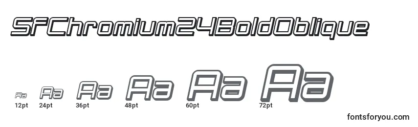 SfChromium24BoldOblique Font Sizes