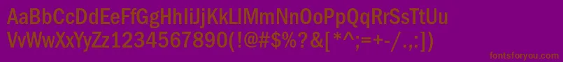 ItcfranklingothicstdMdcd Font – Brown Fonts on Purple Background