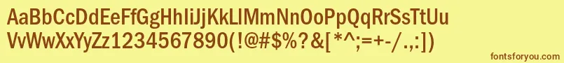 ItcfranklingothicstdMdcd Font – Brown Fonts on Yellow Background