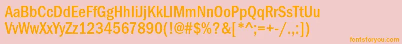 ItcfranklingothicstdMdcd Font – Orange Fonts on Pink Background