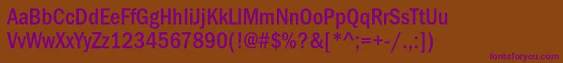 ItcfranklingothicstdMdcd Font – Purple Fonts on Brown Background