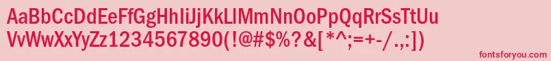 ItcfranklingothicstdMdcd Font – Red Fonts on Pink Background