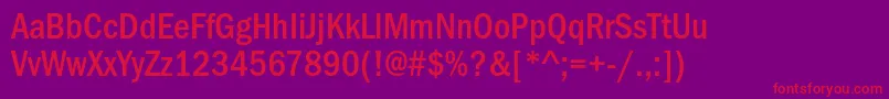 ItcfranklingothicstdMdcd Font – Red Fonts on Purple Background