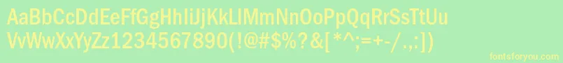 ItcfranklingothicstdMdcd Font – Yellow Fonts on Green Background
