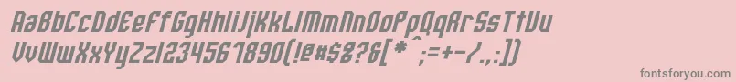 WhitestoneItalic Font – Gray Fonts on Pink Background