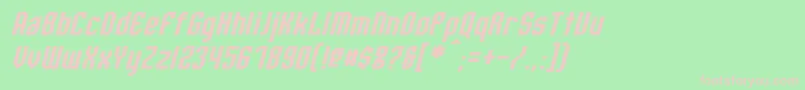 WhitestoneItalic Font – Pink Fonts on Green Background