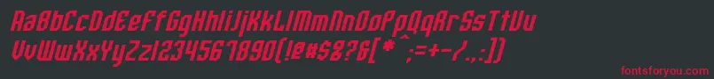 WhitestoneItalic Font – Red Fonts on Black Background