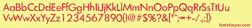 LimerickantiqueRegular Font – Red Fonts on Yellow Background