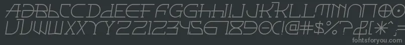 Czcionka Fontcoii – szare czcionki na czarnym tle