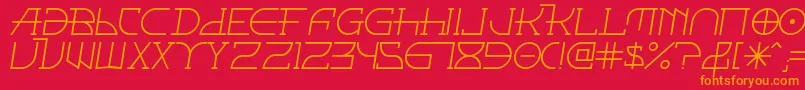 Fontcoii Font – Orange Fonts on Red Background