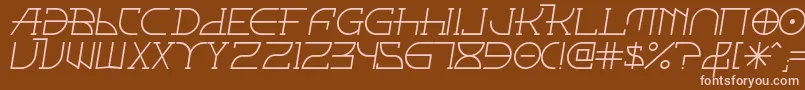 Więcej informacji o czcionce Fontcoii Czcionka Fontcoii – różowe czcionki na brązowym tle