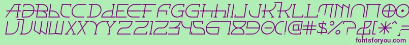 Police Fontcoii – polices violettes sur fond vert