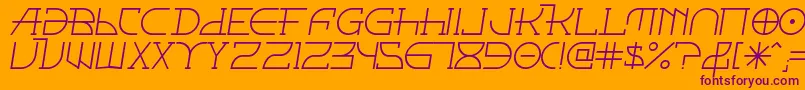 Fontcoii Font – Purple Fonts on Orange Background