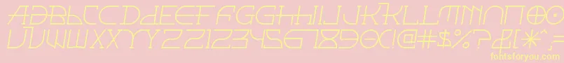 Fontcoii Font – Yellow Fonts on Pink Background