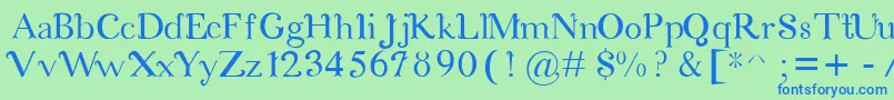 CosmicLove Font – Blue Fonts on Green Background